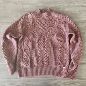 Abercrombie & Fitch Women’s cable mock neck sweater